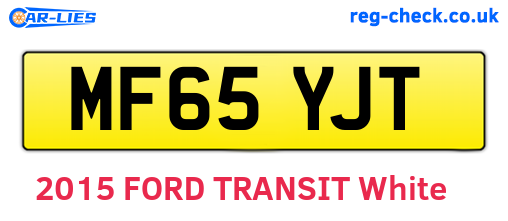 MF65YJT are the vehicle registration plates.