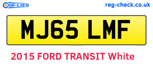 MJ65LMF are the vehicle registration plates.