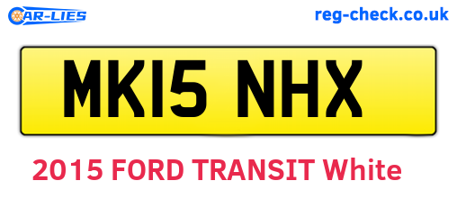 MK15NHX are the vehicle registration plates.