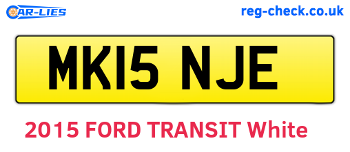 MK15NJE are the vehicle registration plates.