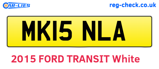 MK15NLA are the vehicle registration plates.