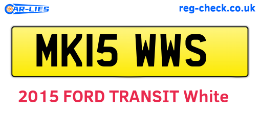 MK15WWS are the vehicle registration plates.