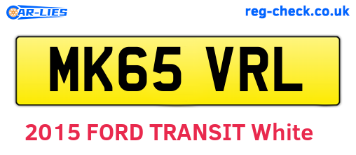 MK65VRL are the vehicle registration plates.