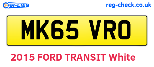 MK65VRO are the vehicle registration plates.