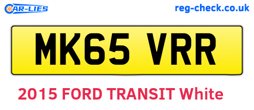 MK65VRR are the vehicle registration plates.