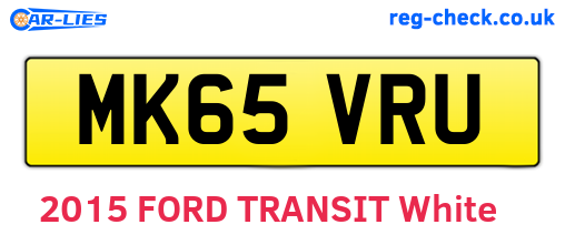 MK65VRU are the vehicle registration plates.