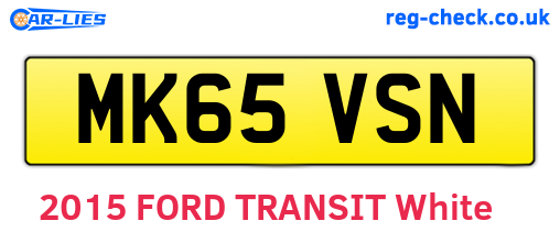 MK65VSN are the vehicle registration plates.
