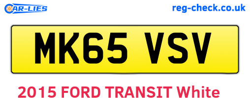 MK65VSV are the vehicle registration plates.