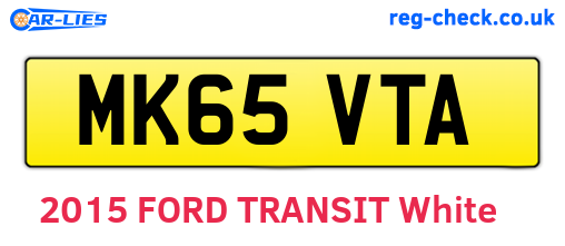 MK65VTA are the vehicle registration plates.