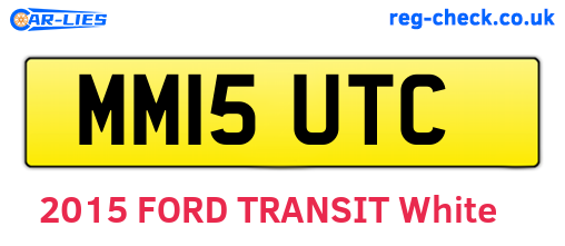 MM15UTC are the vehicle registration plates.