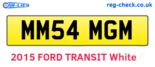 MM54MGM are the vehicle registration plates.