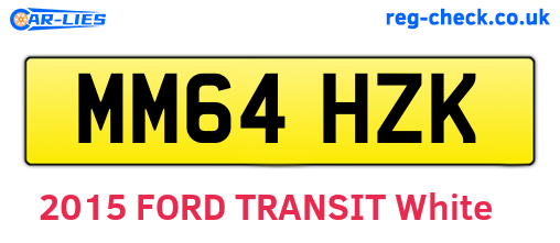 MM64HZK are the vehicle registration plates.