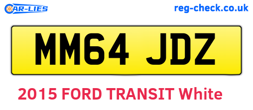 MM64JDZ are the vehicle registration plates.