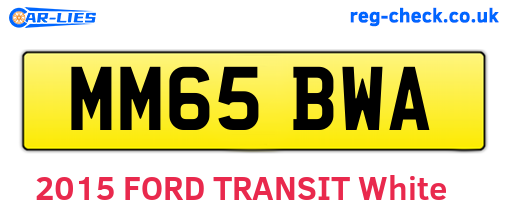 MM65BWA are the vehicle registration plates.