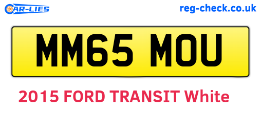 MM65MOU are the vehicle registration plates.