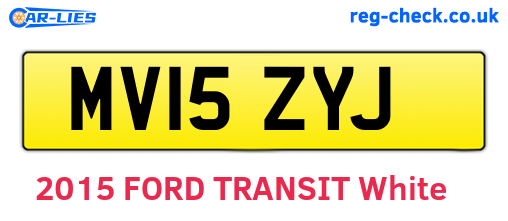 MV15ZYJ are the vehicle registration plates.