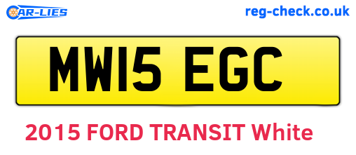 MW15EGC are the vehicle registration plates.
