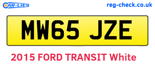 MW65JZE are the vehicle registration plates.