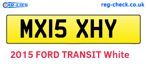 MX15XHY are the vehicle registration plates.