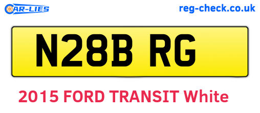 N28BRG are the vehicle registration plates.