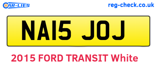 NA15JOJ are the vehicle registration plates.
