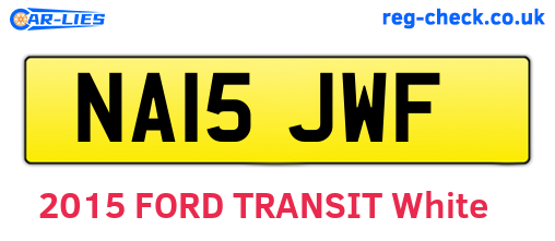NA15JWF are the vehicle registration plates.