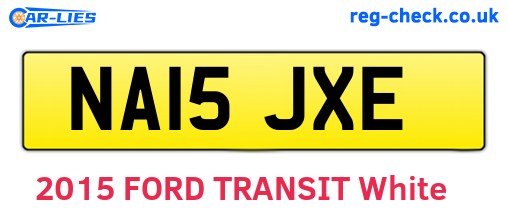 NA15JXE are the vehicle registration plates.