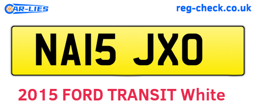 NA15JXO are the vehicle registration plates.