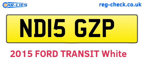 ND15GZP are the vehicle registration plates.