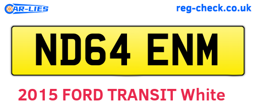 ND64ENM are the vehicle registration plates.