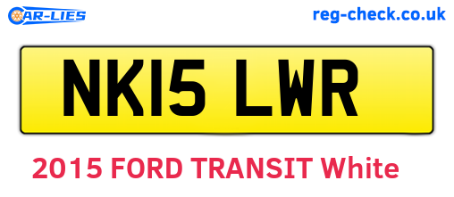 NK15LWR are the vehicle registration plates.