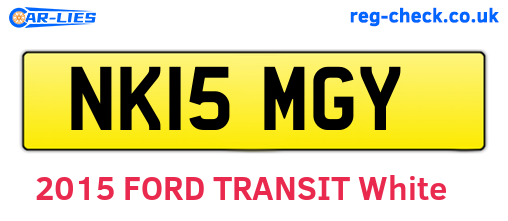 NK15MGY are the vehicle registration plates.
