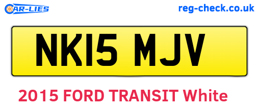 NK15MJV are the vehicle registration plates.