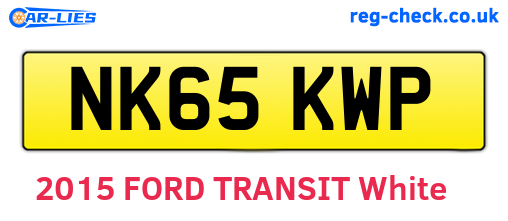 NK65KWP are the vehicle registration plates.