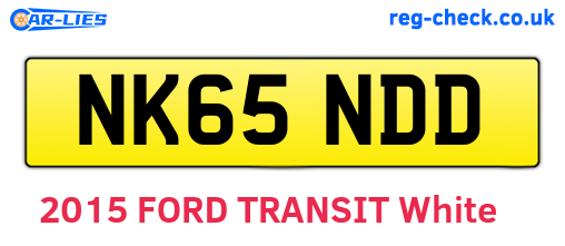 NK65NDD are the vehicle registration plates.