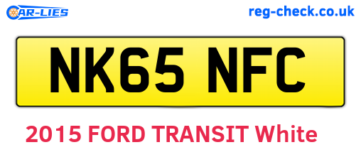 NK65NFC are the vehicle registration plates.