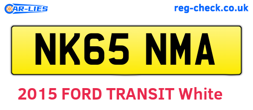 NK65NMA are the vehicle registration plates.