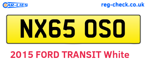 NX65OSO are the vehicle registration plates.