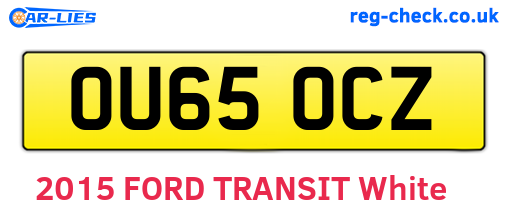 OU65OCZ are the vehicle registration plates.