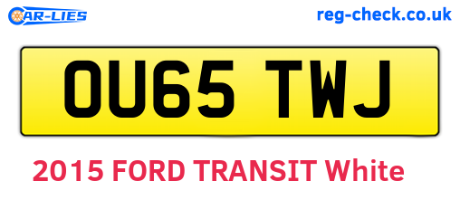 OU65TWJ are the vehicle registration plates.