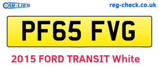 PF65FVG are the vehicle registration plates.