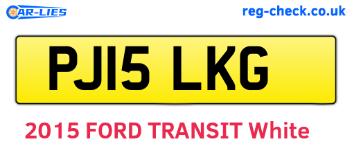 PJ15LKG are the vehicle registration plates.