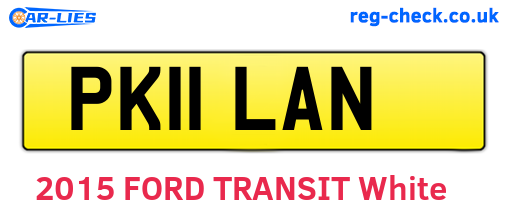 PK11LAN are the vehicle registration plates.