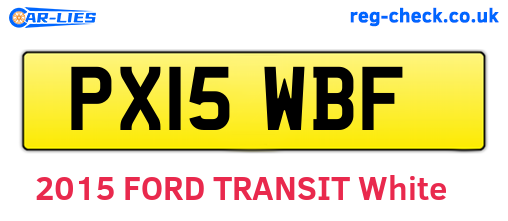 PX15WBF are the vehicle registration plates.