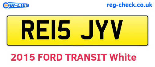 RE15JYV are the vehicle registration plates.