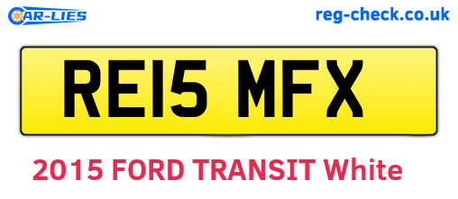 RE15MFX are the vehicle registration plates.