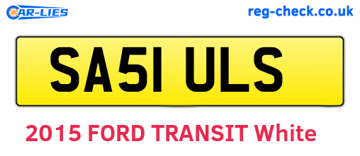 SA51ULS are the vehicle registration plates.