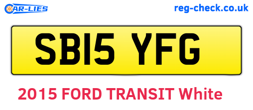SB15YFG are the vehicle registration plates.