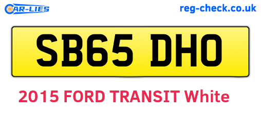 SB65DHO are the vehicle registration plates.