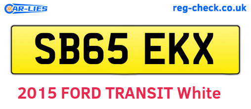 SB65EKX are the vehicle registration plates.
